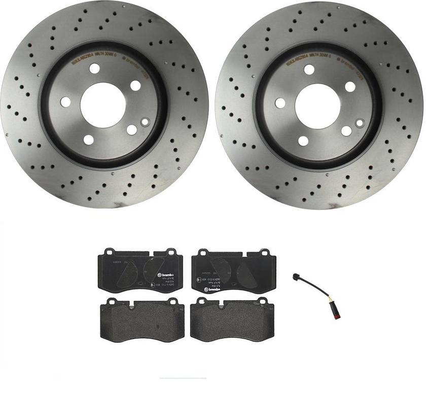 Mercedes Brakes Kit - Brembo Pads and Rotors Front (335mm) (Low-Met) 221421171207 - Brembo 1549232KIT